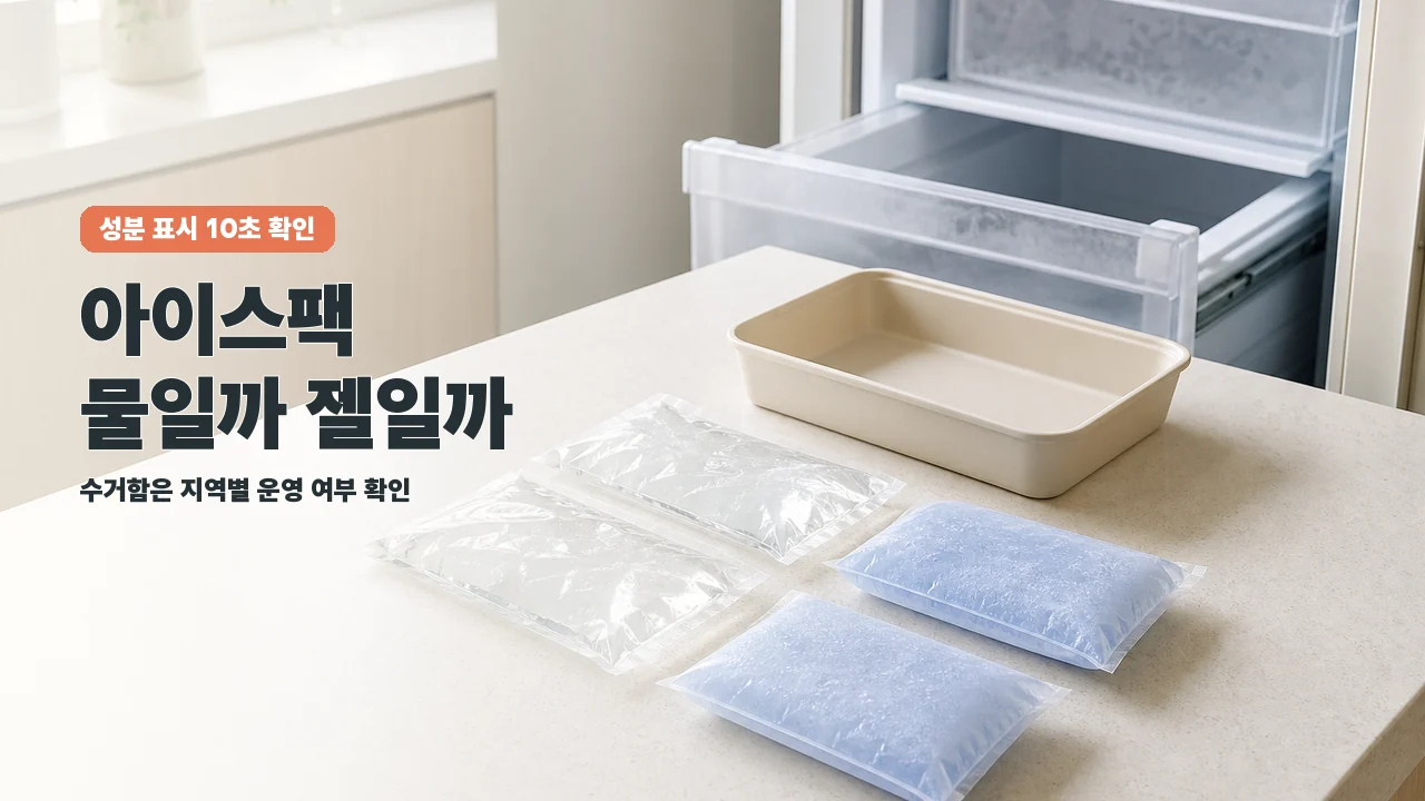 아이스팩 버리는 법: 물·젤 성분과 수거함부터 확인하기
