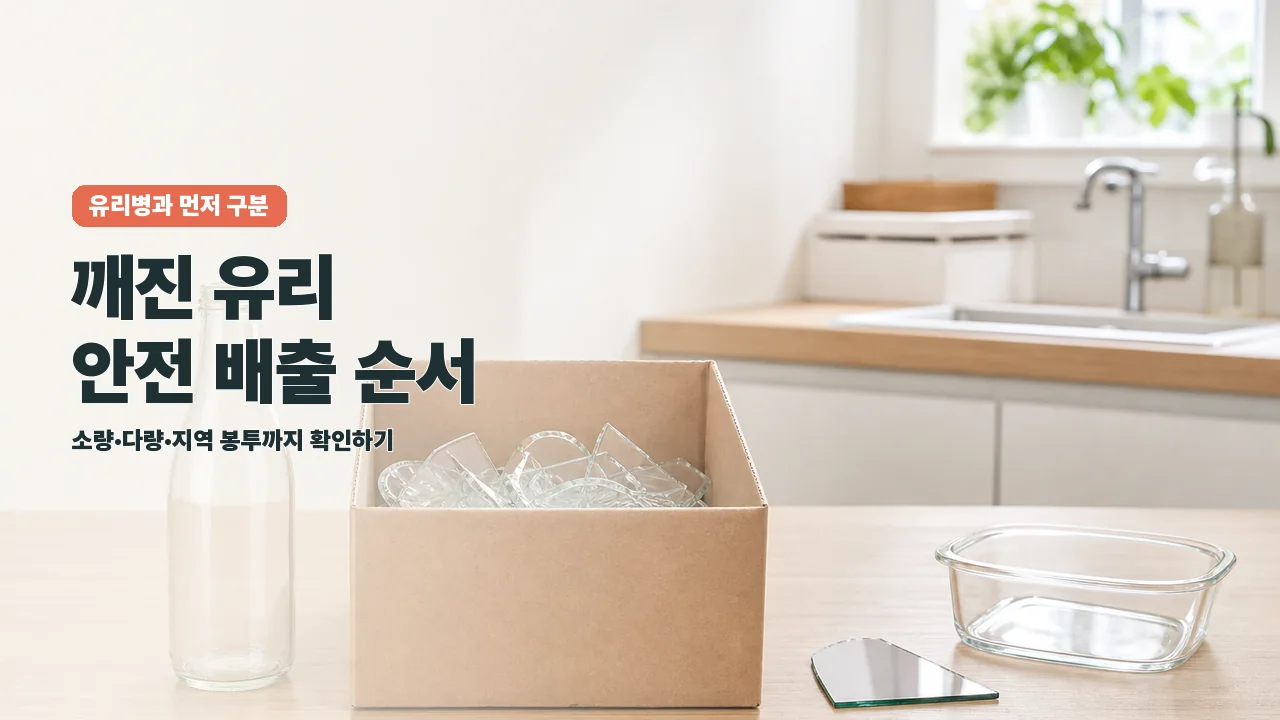 깨진 유리 분리수거: 유리병과 구분하고 안전하게 버리는 순서